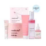 Набор для лица Medicube PDRN Pink Hyaluronic K-Beauty маска, крем, сыворотка, мист, тонизирующие патчи — фото 1