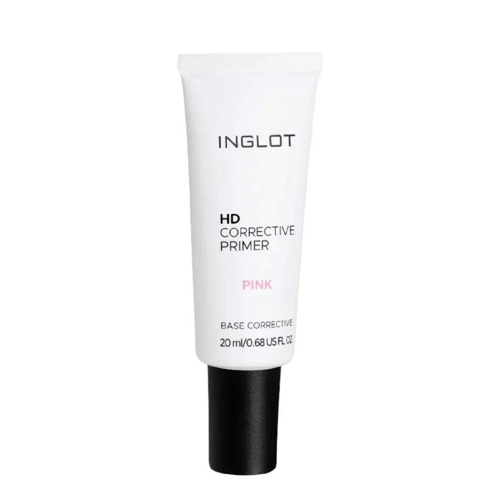 База под макияж Inglot HD Corrective Primer корректирующая сияющая, оттенок Pink для тусклой кожи