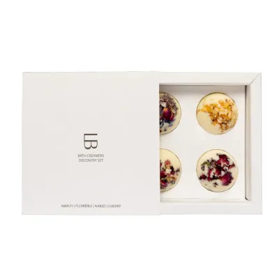 Набор бомбочек для ванны La Bomba Bath Creamers Discovery Set кремовые, 4 аромата: Amalfi, Naked, Flowerly, Cherry
