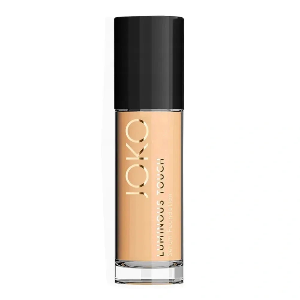 Тональная основа-сыворотка JOKO Luminous Touch Serum Foundation с сияющим финишем, тёплый подтон, оттенок W104 Warm Honey
