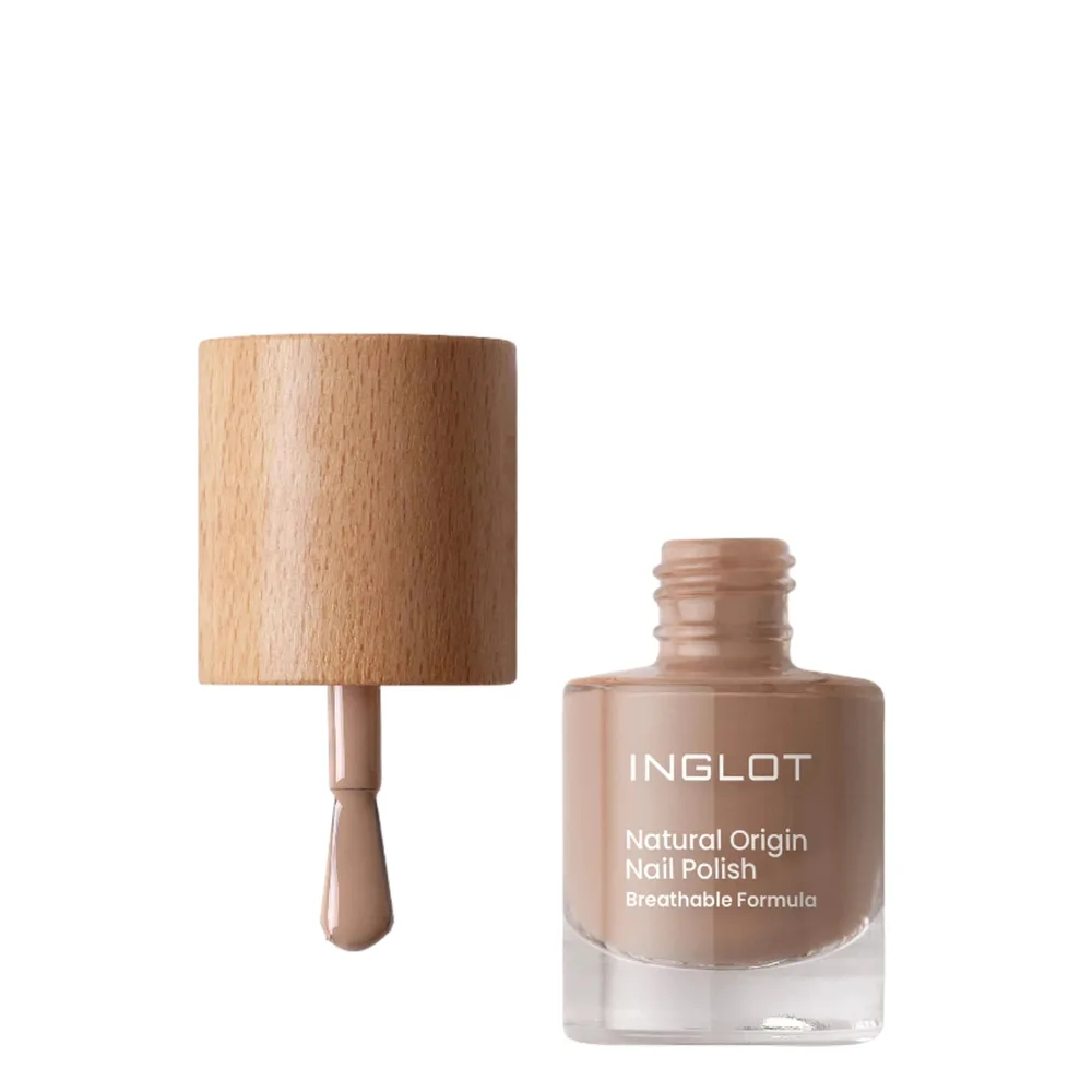 Лак для ногтей Inglot Natural Origin глянцевый, кофейный кремовый, оттенок 013 Coffee Mousse, 8 мл
