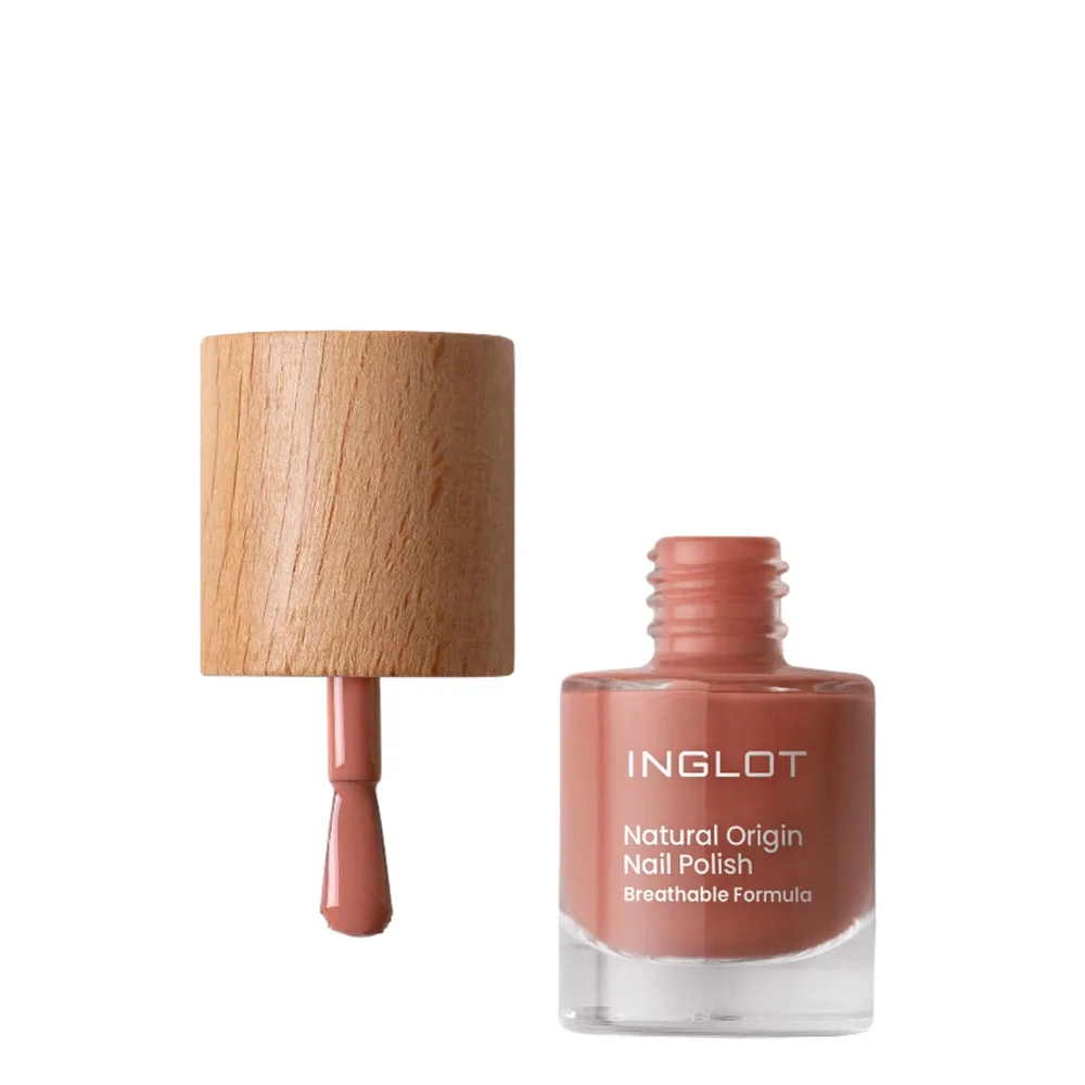 Лак для ногтей Inglot Natural Origin 015 Spicy Pepper коралово-красный, глянцевое стойкое покрытие, 8 мл