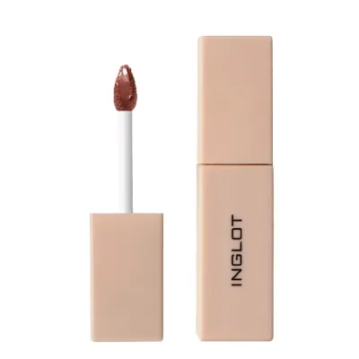 Помада для губ жидкая Inglot Glazed Lips SPF 50+ 88 Cinnamon Roll тёплый коричный тон, 3,5 мл