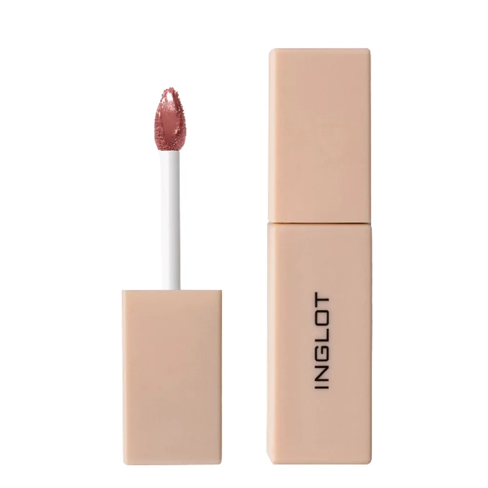 Помада для губ жидкая Inglot Glazed Lips SPF 50+ 89 Strawberry Pie ягодный оттенок, глянец, 3,5 мл