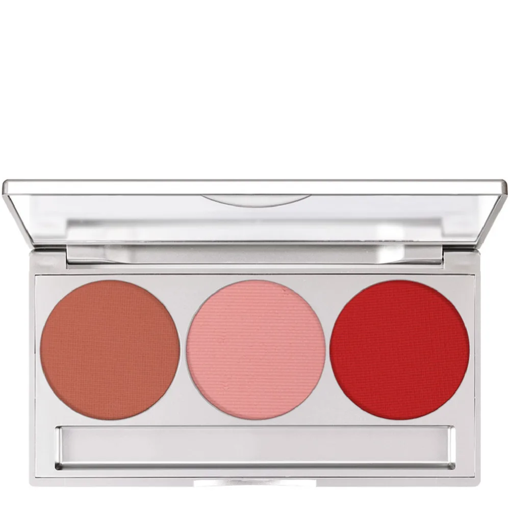 Румяна Kryolan Trio Blusher Magnetic Statement палетка три оттенка, магнитный футляр с зеркалом