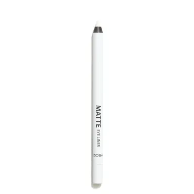 Карандаш для глаз Gosh Matte Eye Liner матовый, водостойкий, белый, оттенок 001 Dover White, для внутреннего века и графичных стрелок