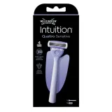 Бритва женская Wilkinson Sword Intuition Quattro Sensitive 4 лезвия, подвижная головка, увлажняющая полоска с алоэ и витамином E — фото 1