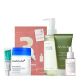 Набор ухода за лицом K-Beauty PORE MINIMIZER Starter Pack 6 средств: гель 150 мл, гидрофильное масло 200 мл, пэды 70 шт, сыворотка 30 мл, крем 50 г и маска — фото 1