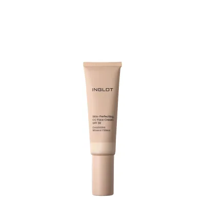 Крем CC для лица Inglot Skin-Perfecting с минеральным фильтром SPF 30, лёгкий, выравнивающий тон, оттенок 501, 30 мл