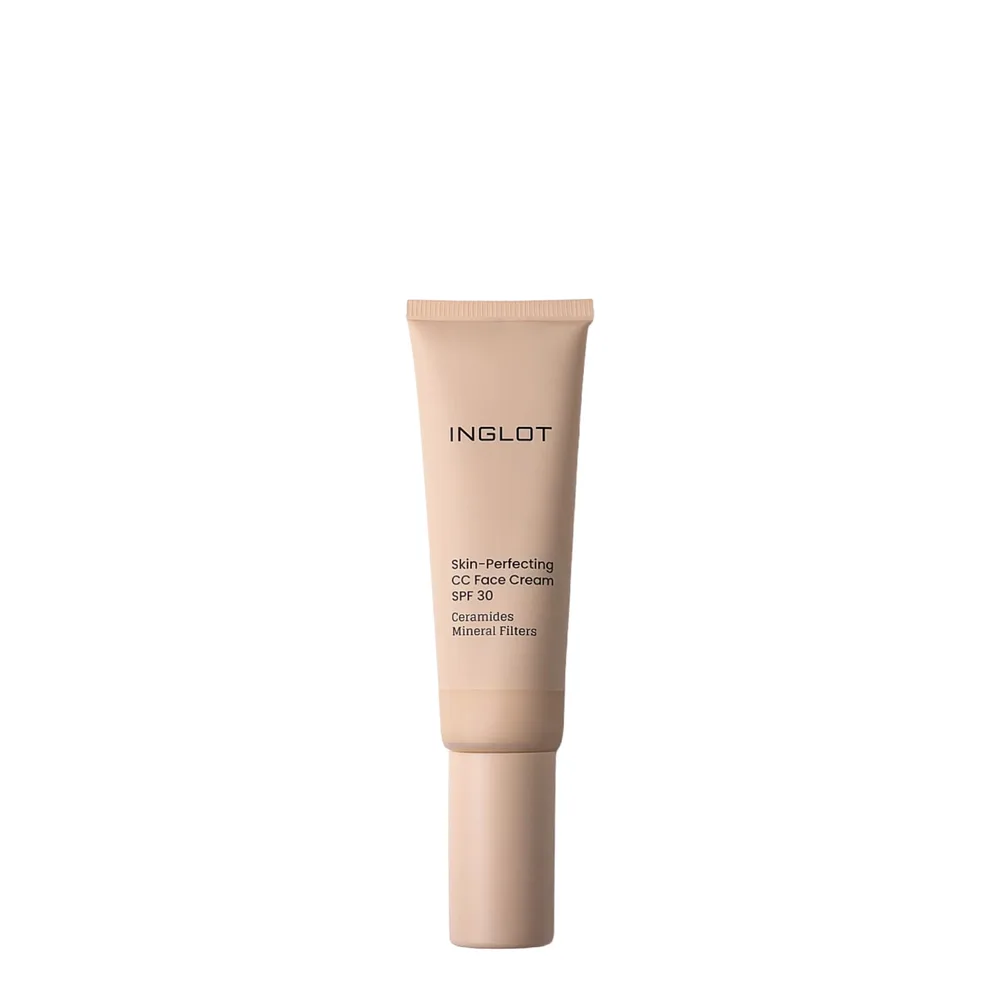 Крем CC для лица Inglot Skin-Perfecting с минеральным фильтром SPF 30, тонирующий, натуральный финиш, оттенок 503, 30 мл