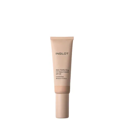 Крем CC для лица Inglot Skin-Perfecting с минеральным фильтром SPF 30, увлажняющий, лёгкое покрытие, оттенок 504, 30 мл