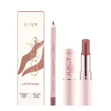 Набор для макияжа губ Hean Lip DUO Latte Nude карандаш и блеск в стике, нюдовый оттенок — фото 1