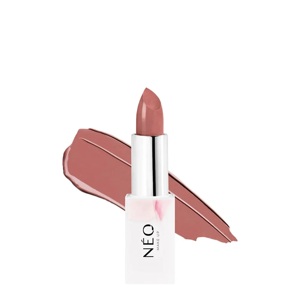 Помада для губ NEO MAKE UP Sheer Lipstick увлажняющая, натуральное покрытие, оттенок 05 Peachy Glass