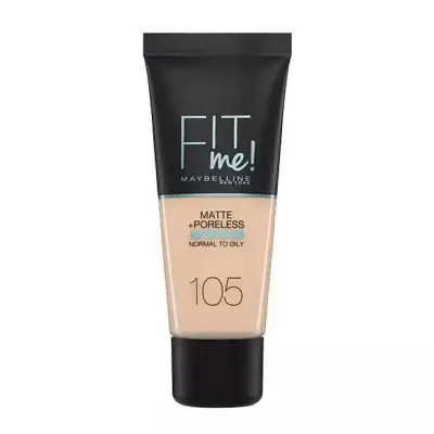 Тональный крем Maybelline Fit Me матирующий, тон 105, для нормальной, жирной и комбинированной кожи, 30 мл
