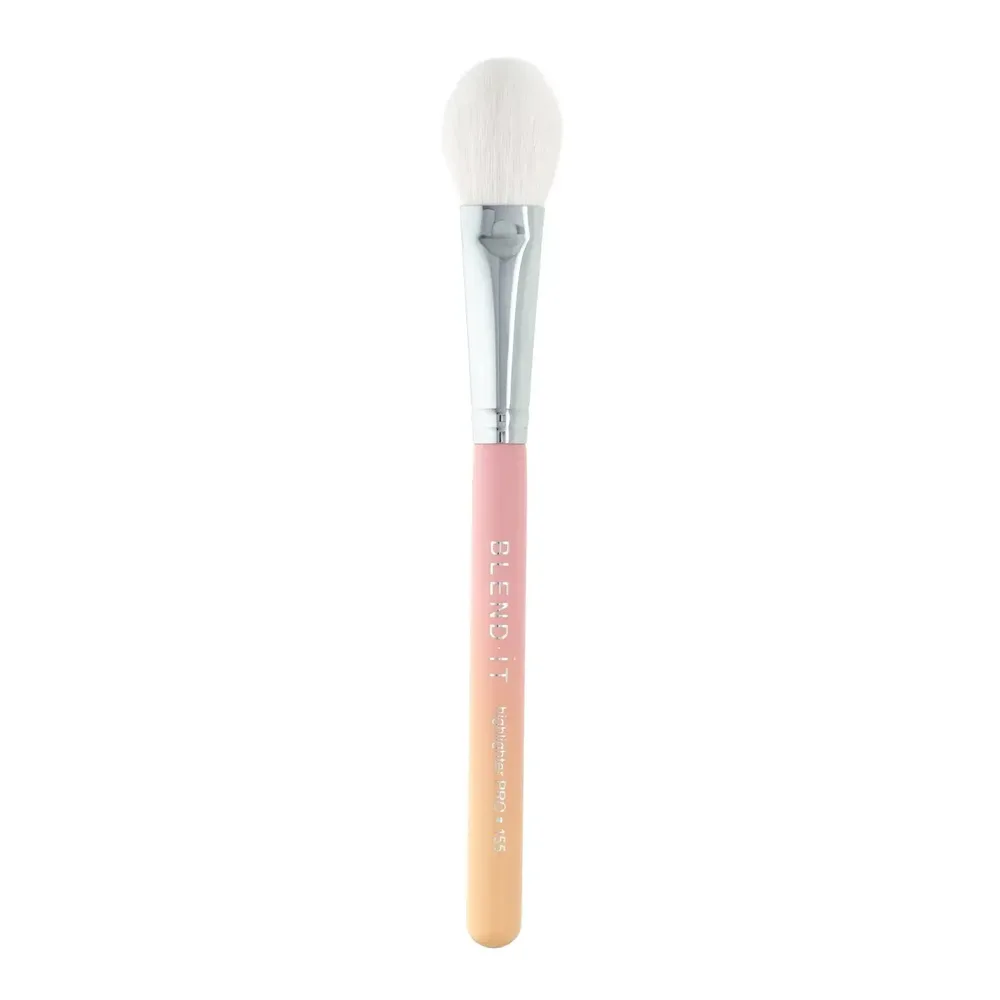 Кисть для хайлайтера Blend It PRO Pink Sunset Highlighter 155, натуральный ворс, деревянная ручка