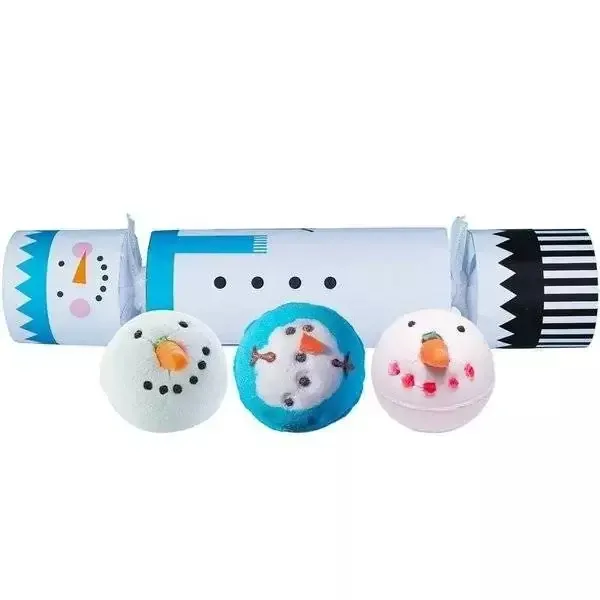 Набор бомбочек для ванны Bomb Cosmetics Frosty the Snowman новогодний подарочный, 3 шипучих шара