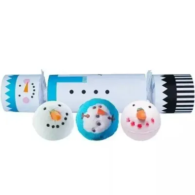 Набор бомбочек для ванны Bomb Cosmetics Frosty the Snowman новогодний подарочный, 3 шипучих шара