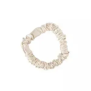 Набор резинок для волос Mexmo Scrunchie Small шелковые, светло-бежевые, узкие 1 см, 2 шт