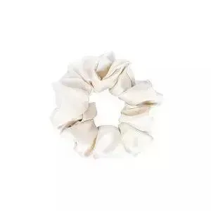 Резинка для волос Mexmo Scrunchie Normal шелковая широкая, оттенок светло-бежевый