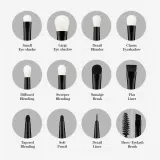 Набор кистей для макияжа глаз и бровей Jessup T322 Essential Eye Brush Set синтетический ворс, 12 штук — фото 2