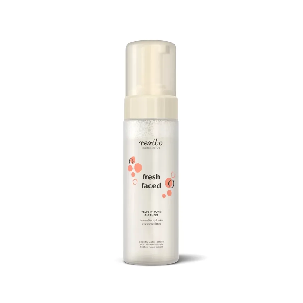 Пенка для умывания Resibo Fresh Faced бархатистая с зеленым чаем и центеллой, для снятия макияжа, 150 мл