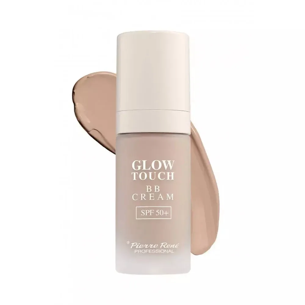 BB-крем для лица Pierre Rene Fluid Glow Touch SPF 50+ сияющий, выравнивающий тон, оттенок 02, 30 мл