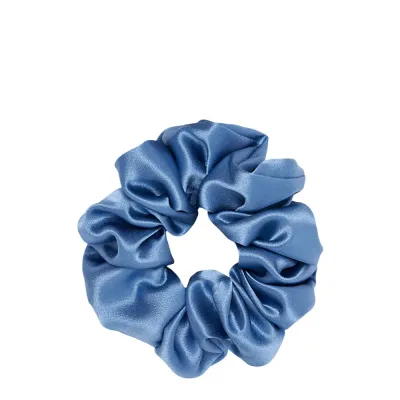 Резинка для волос Almania Scrunchie шелковая из 100% шелка шелковицы, оттенок небесно-голубой