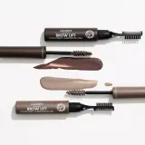 Гель для бровей Gosh Brow Lift Lamination Gel 002 Dark Brown тёмно-коричневый, стойкая укладка — фото 3
