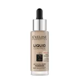 Тональный крем Eveline Cosmetics Liquid Control HD матирующий с ниацинамидом, эффект второй кожи, оттенок 35 Natural Beige, 32 мл — фото 1