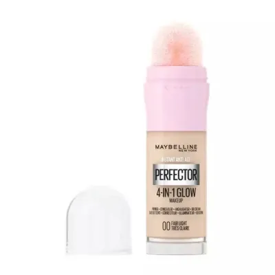Тональное средство Maybelline Instant Perfector 4in1 Glow сияющее, лёгкое покрытие, оттенок 00 Fair Light, 20 мл