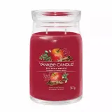 Свеча ароматическая Yankee Candle Signature Red Apple Wreath большая с двумя фитилями, до 90 часов, 567 г — фото 1