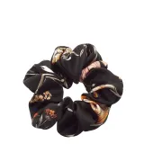Резинка для волос Almania Scrunchie шёлковая с цветочным принтом ночной букет, для тонких волос, 1 шт — фото 1