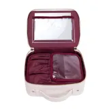 Косметичка-кейс M Brush by Maxineczka Makeup Bag The One Cream с зеркалом и отделениями для кистей, бежевая — фото 5