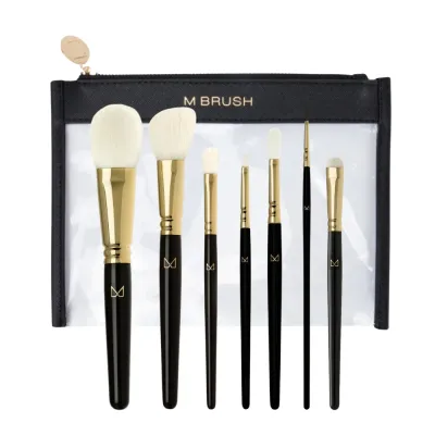 Набор кистей для макияжа M BRUSH by Maxineczka Base Set 7 штук для лица и глаз, саше 24,5 х 18 см