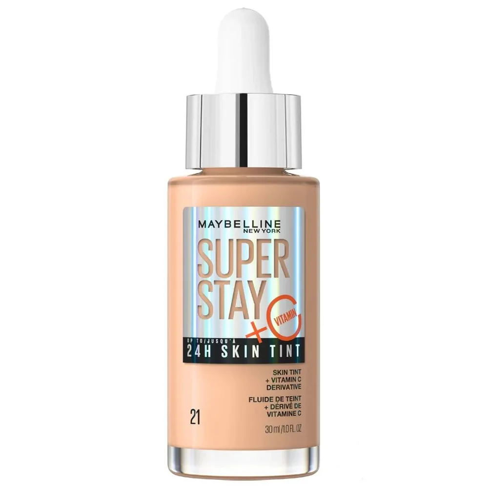 Тональный флюид Maybelline Super Stay 24H Skin Tint 21 сияющий финиш, стойкий, 30 мл