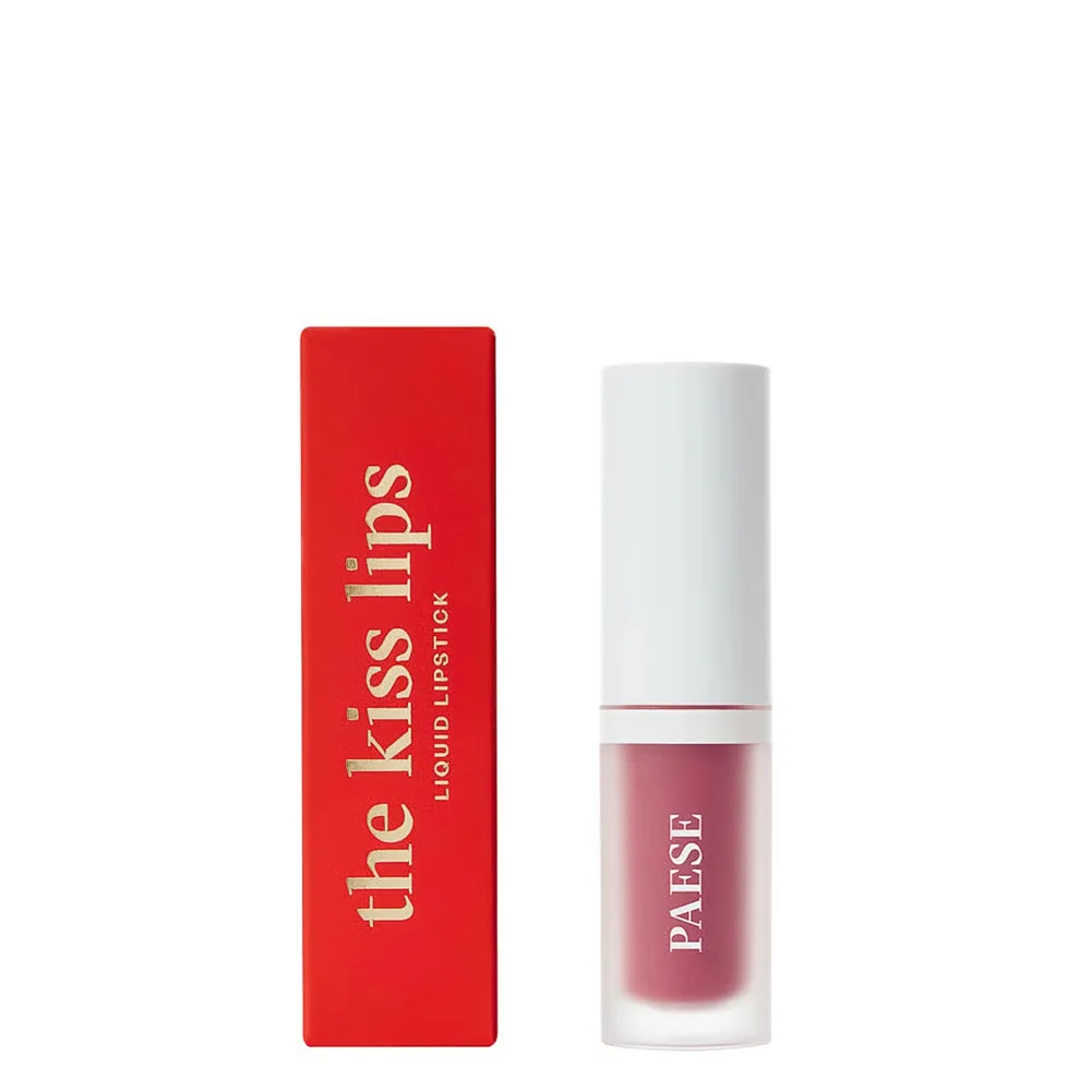 Жидкая помада Paese The Kiss Lips 03 Lovely Pink матовая розовая, стойкое покрытие, 3,4 мл
