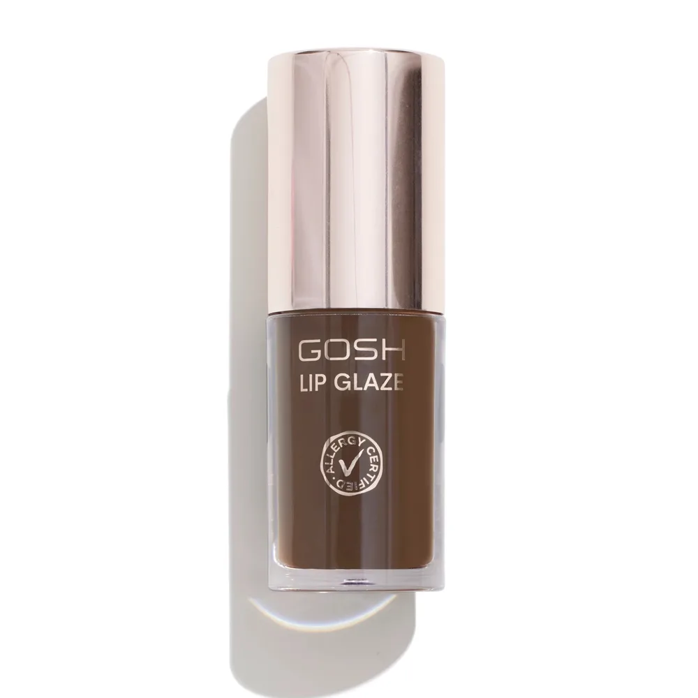 Масло для губ Gosh Lip Glaze 003 Dark Chocolate питательное, неклейкий глянцевый блеск, 5,5 мл