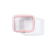 Косметичка дорожная MINTI Collection Medium Travel Bag прозрачная, на молнии, светло-розовая, 19 x 15 см — фото 1