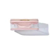 Косметичка дорожная MINTI Collection Large Travel Bag прозрачная, на молнии, светло-розовая, 24 x 7 x 18 см — фото 3