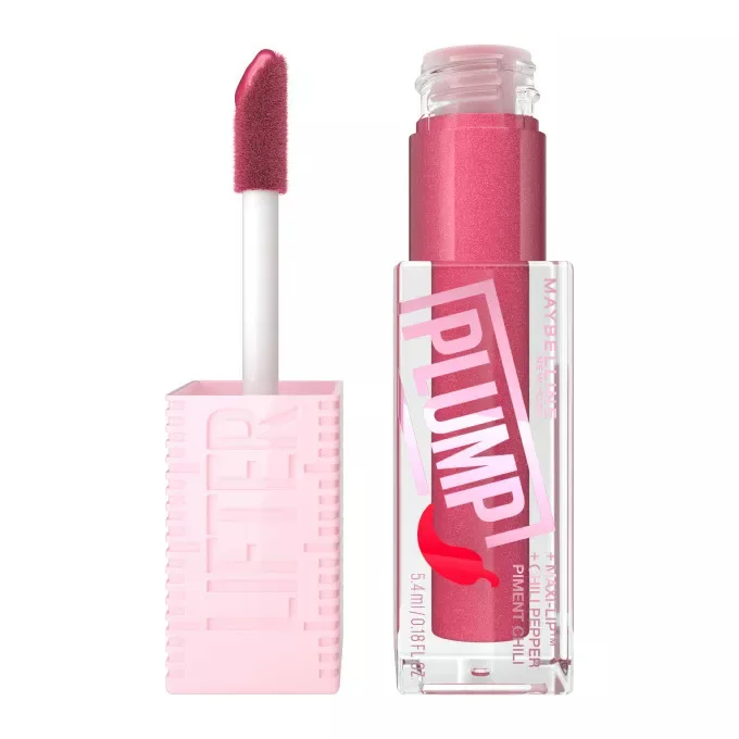 Блеск для губ Maybelline Lifter Plump 002 Mauve Bite лилово-розовый оттенок, эффект объёма, аппликатор XL