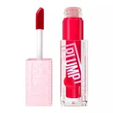 Блеск для губ Maybelline Lifter Plump 004 Red Flag красный оттенок, эффект объёма, аппликатор XL — фото 1
