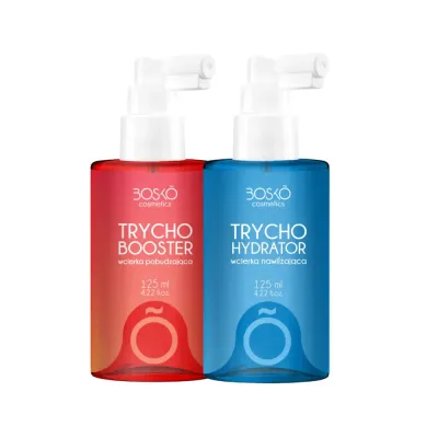 Втирка для кожи головы BOSKO Cosmetics Trychobooster + Trychohydrator против выпадения, набор 2х125 мл