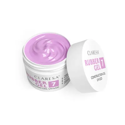 Гель строительный Claresa Nails Rubber Gel 07 камуфляж нюд, термостабильная густая масса, UV/LED