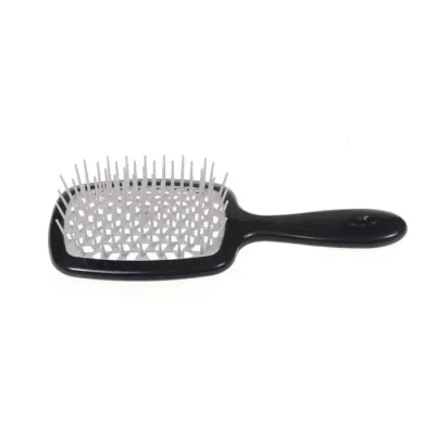 Щётка для волос Janeke SUPERBRUSH пневматическая, для распутывания и укладки феном, черно-серая, 22 см