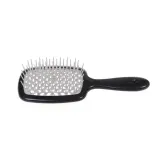 Щётка для волос Janeke SUPERBRUSH пневматическая, для распутывания и укладки феном, черно-серая, 22 см — фото 1