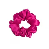 Резинка для волос Mexmo Scrunchie Normal шёлковая широкая, розовая Hot Pink, ширина 4 см — фото 1