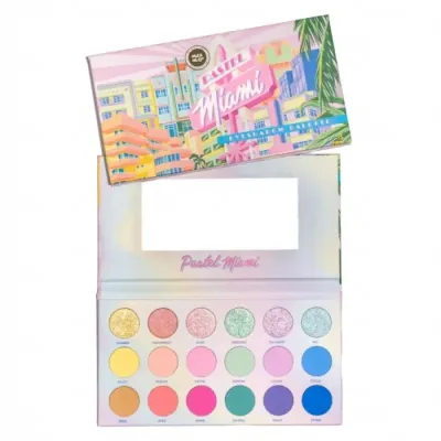 Палетка теней для век Mexmo Pastel Miami 18 пастельных оттенков, матовые, глянцевые и дуохром
