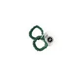 Резинки для волос Mexmo Scrunchie Mini шёлковые тонкие, тёмно-зелёные Dark Green, 2 шт — фото 1