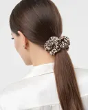 Резинка для волос Almania Scrunchie шёлковая леопардовая, тутовый шёлк, пошив в Польше, 1 шт — фото 2