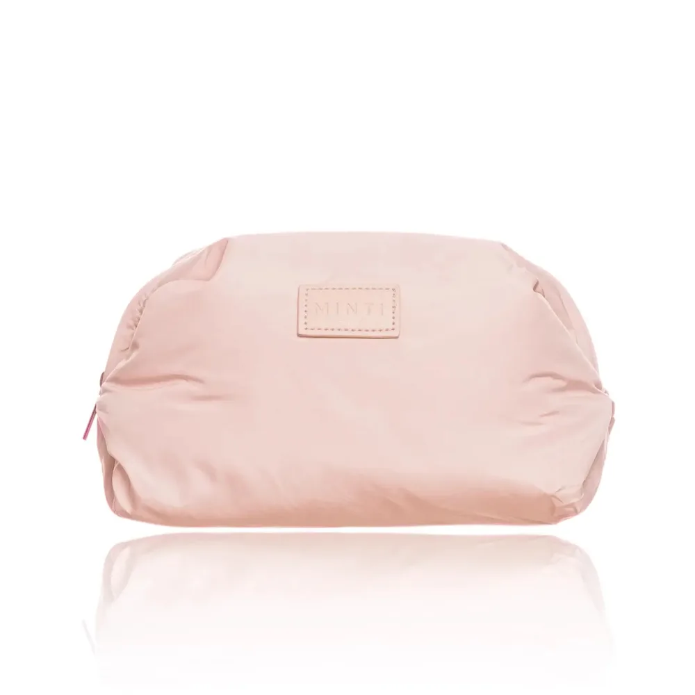 Косметичка мягкая MINTI Collection Small Pillow Puff Bag компактная объёмная, светло-розовая, масса 50 г